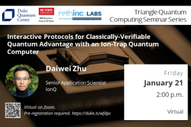 Interactive Protocols for Classically-Verifiable Quantum Advantage with an Ion-Trap Quantum Computer